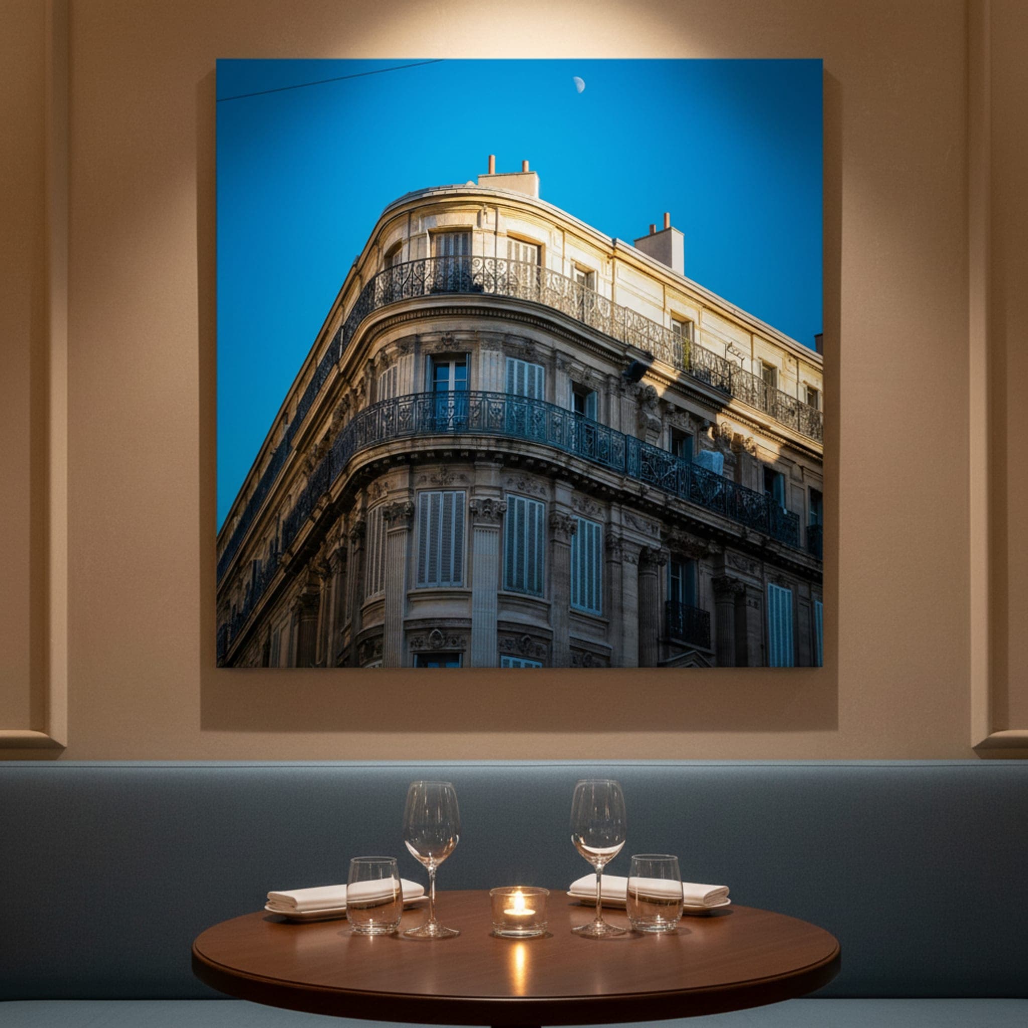 Marseille Golden Corner shown as a canvas print in a styled interior, view 3 of 3