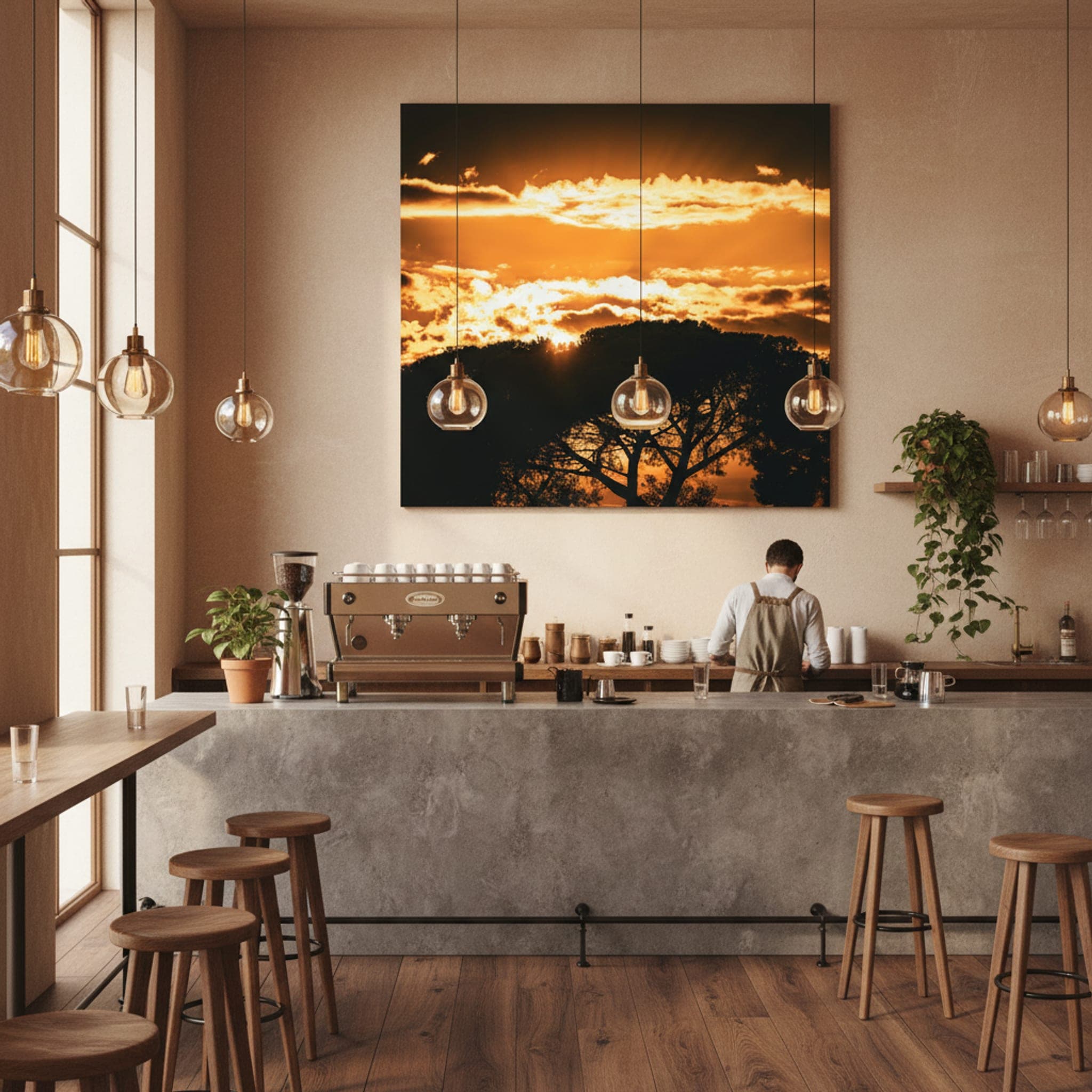 Pompeii's Fiery Embrace shown as a canvas print in a styled interior, view 3 of 3