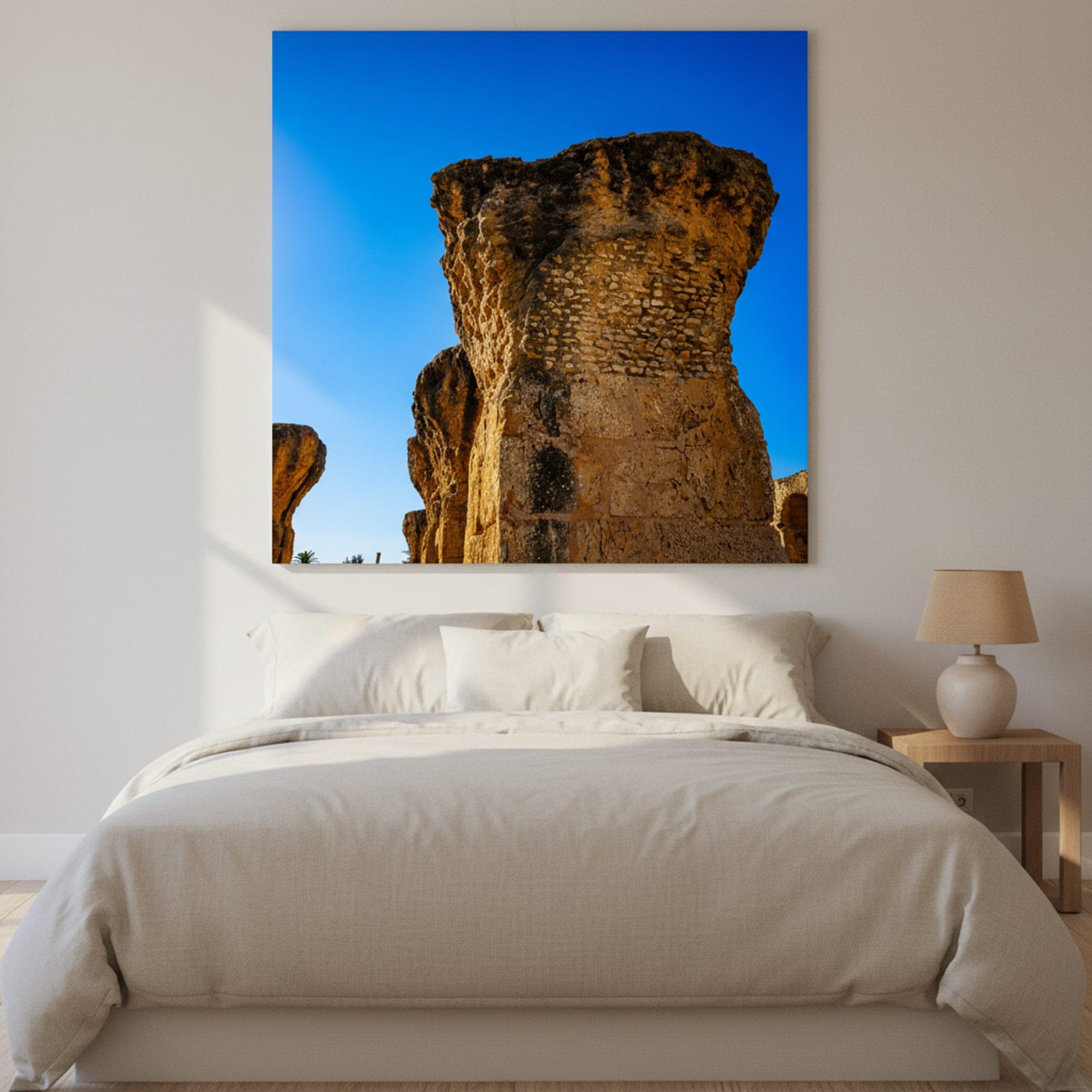 Carthage's Enduring Giants shown as a canvas print in a styled interior, view 1 of 3