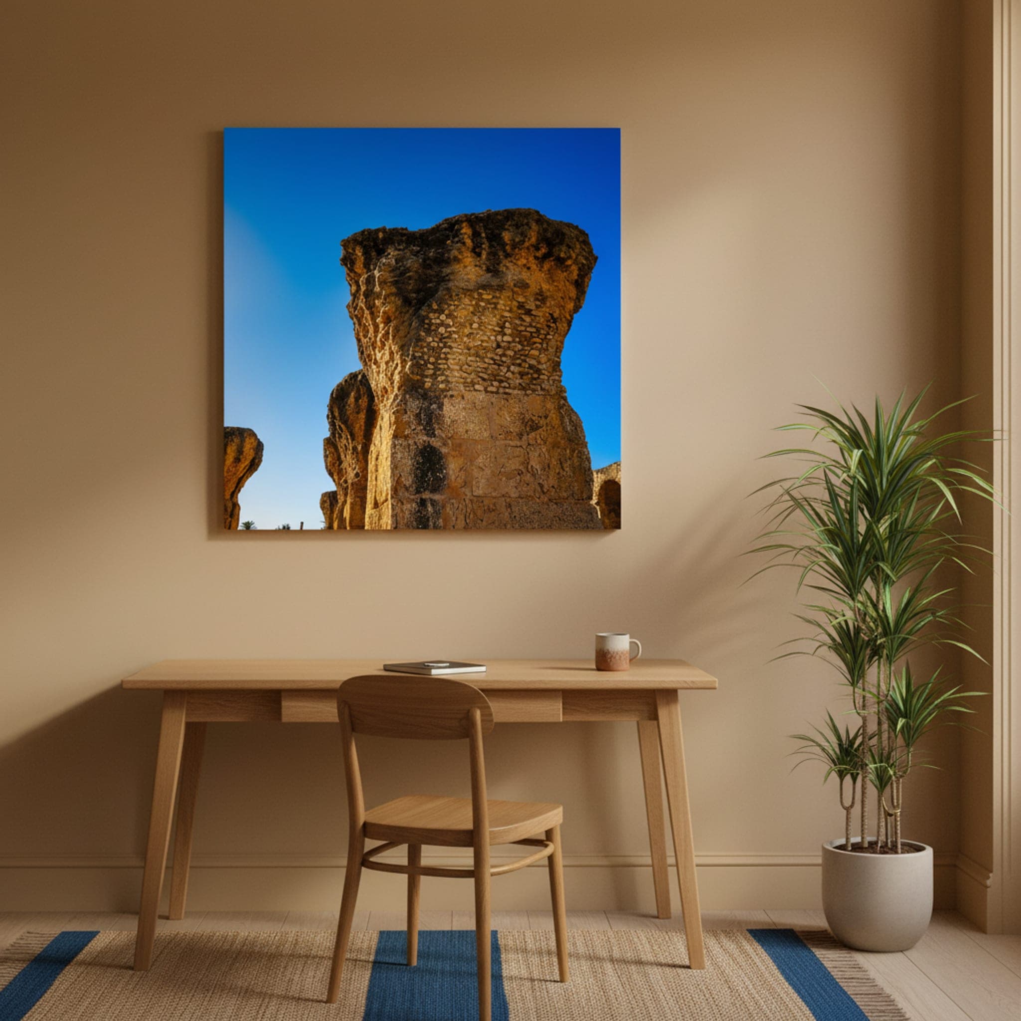 Carthage's Enduring Giants shown as a canvas print in a styled interior, view 3 of 3