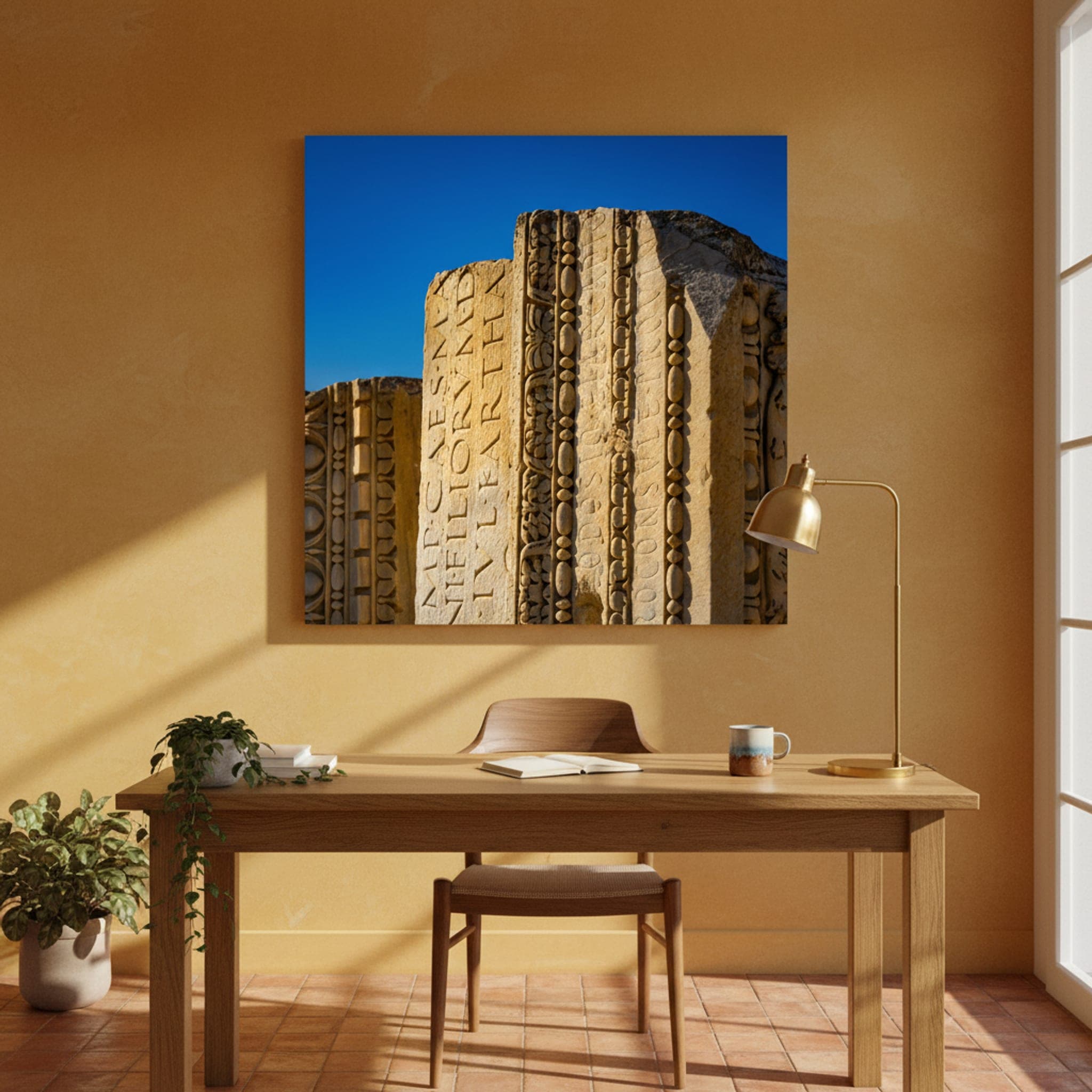 Echoes of Carthage shown as a canvas print in a styled interior, view 3 of 3