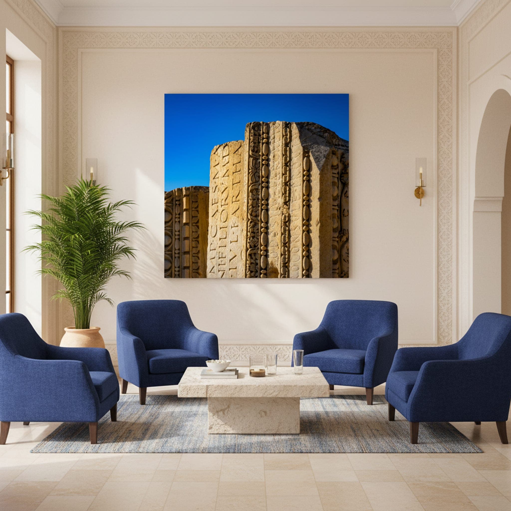 Echoes of Carthage shown as a canvas print in a styled interior, view 1 of 3