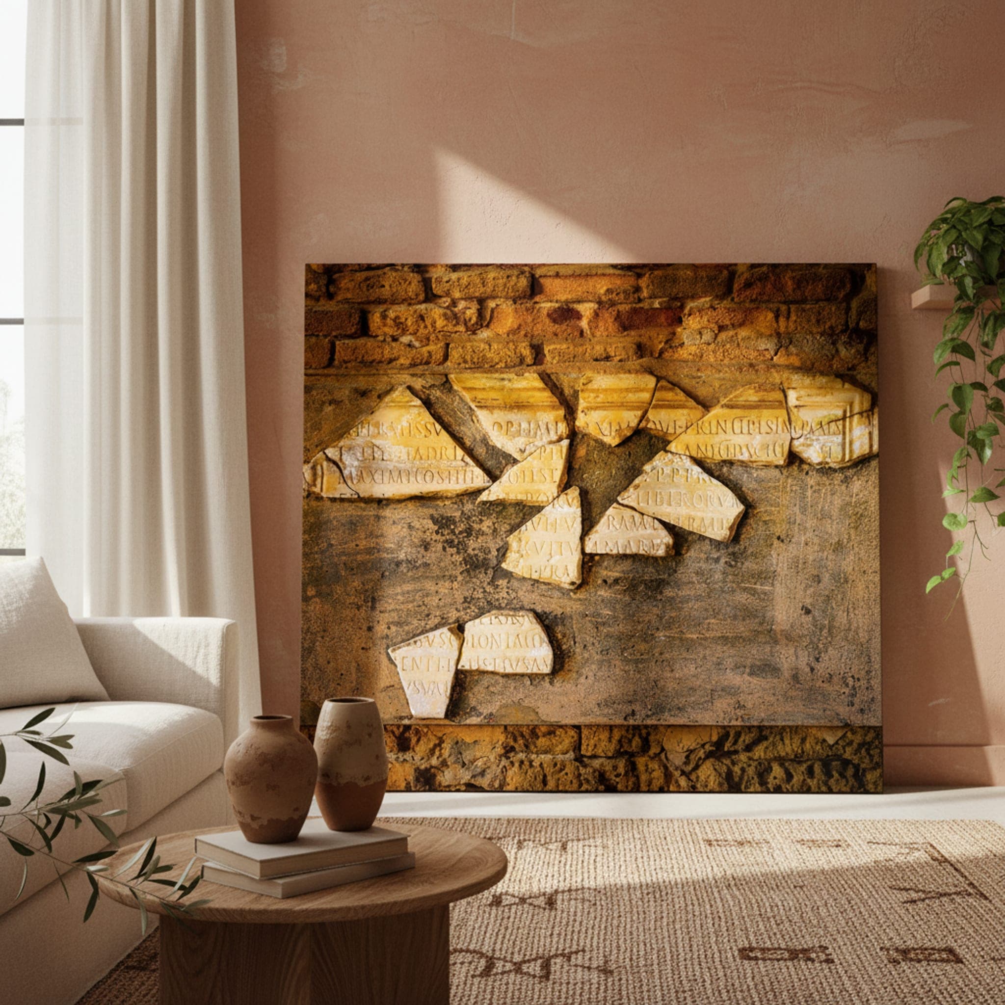 Whispers of Carthage shown as a canvas print in a styled interior, view 2 of 3