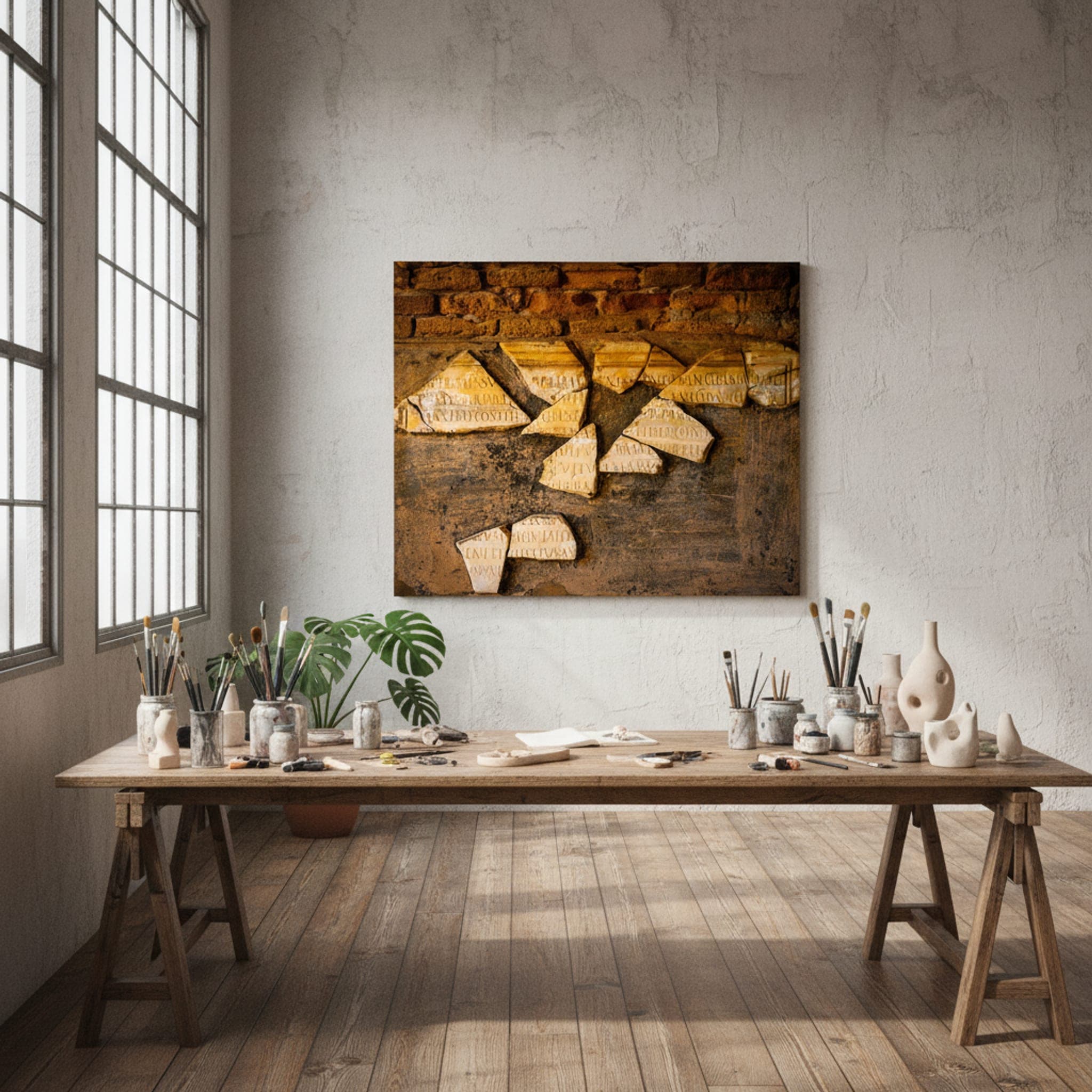 Whispers of Carthage shown as a canvas print in a styled interior, view 1 of 3
