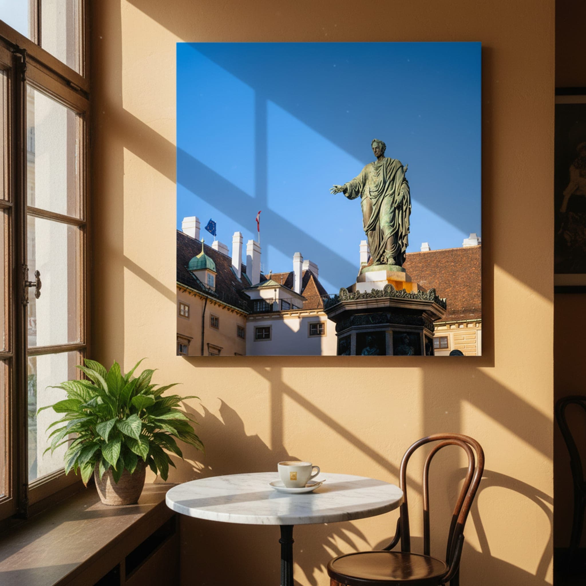 Imperial Welcome, Vienna shown as a canvas print in a styled interior, view 1 of 3