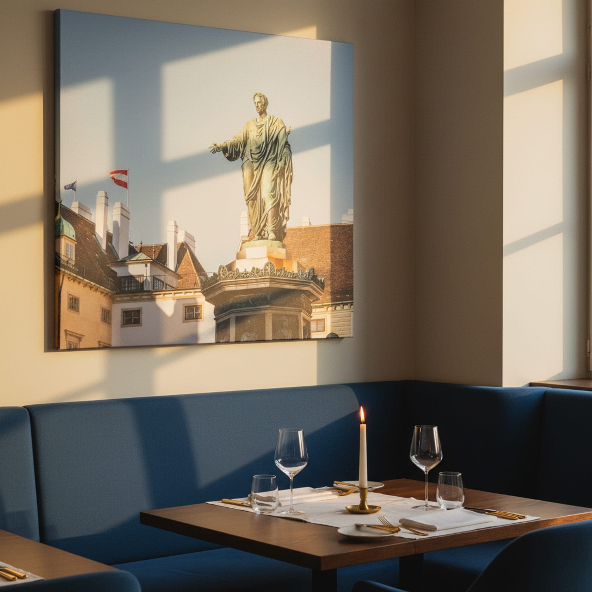 Imperial Welcome, Vienna shown as a canvas print in a styled interior, view 3 of 3