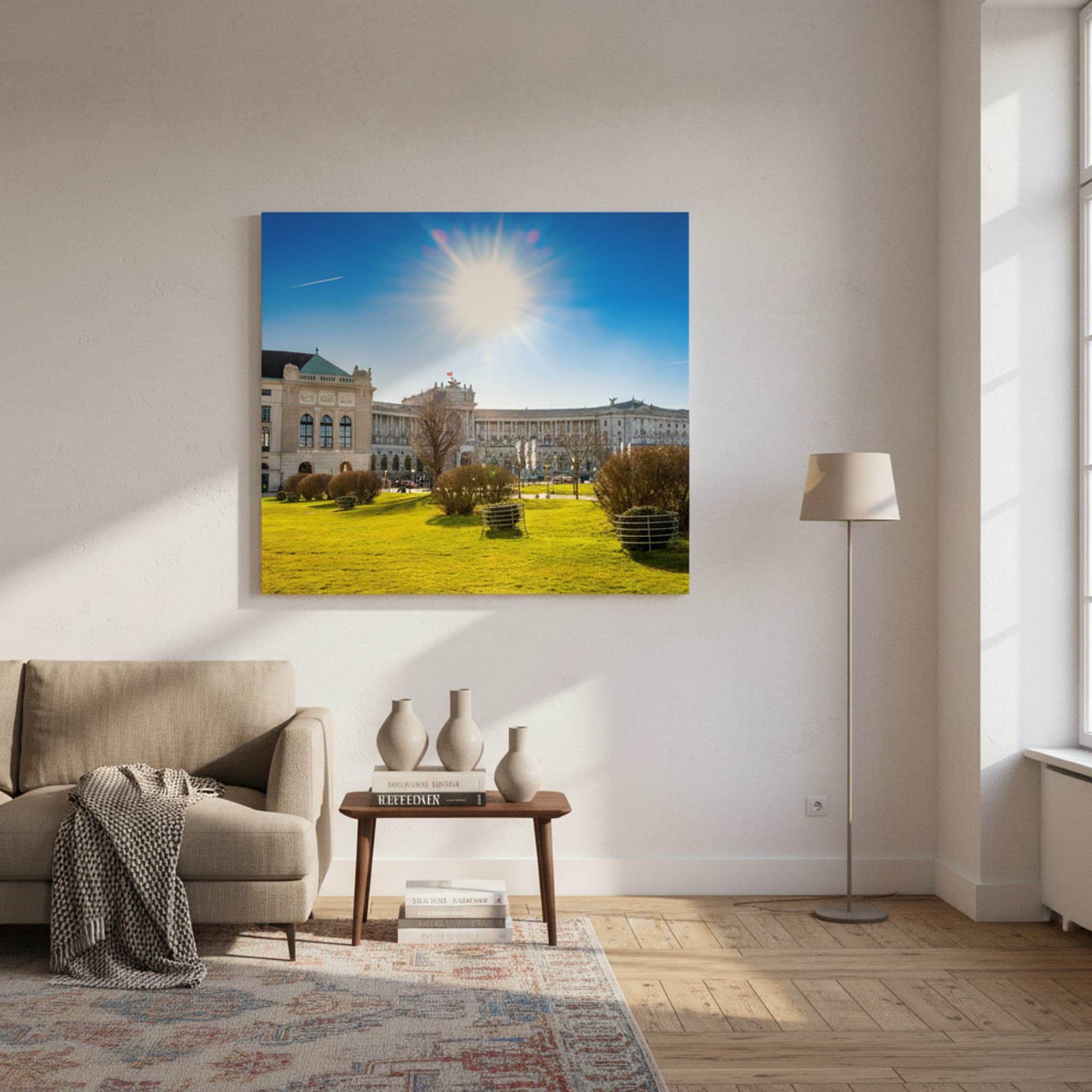 Imperial Vienna Sunburst shown as a canvas print in a styled interior, view 3 of 3