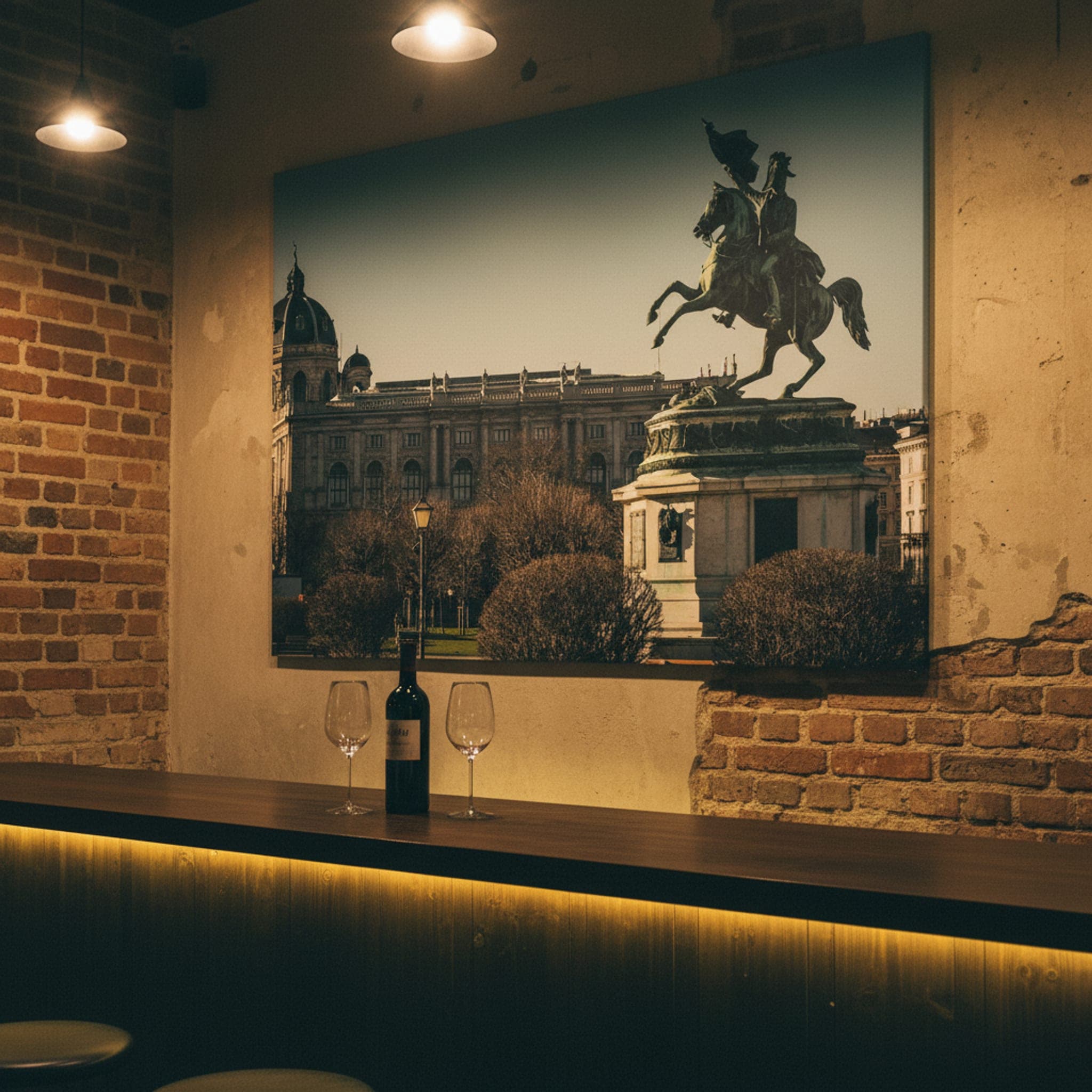 Imperial Rider's Gaze shown as a canvas print in a styled interior, view 2 of 3
