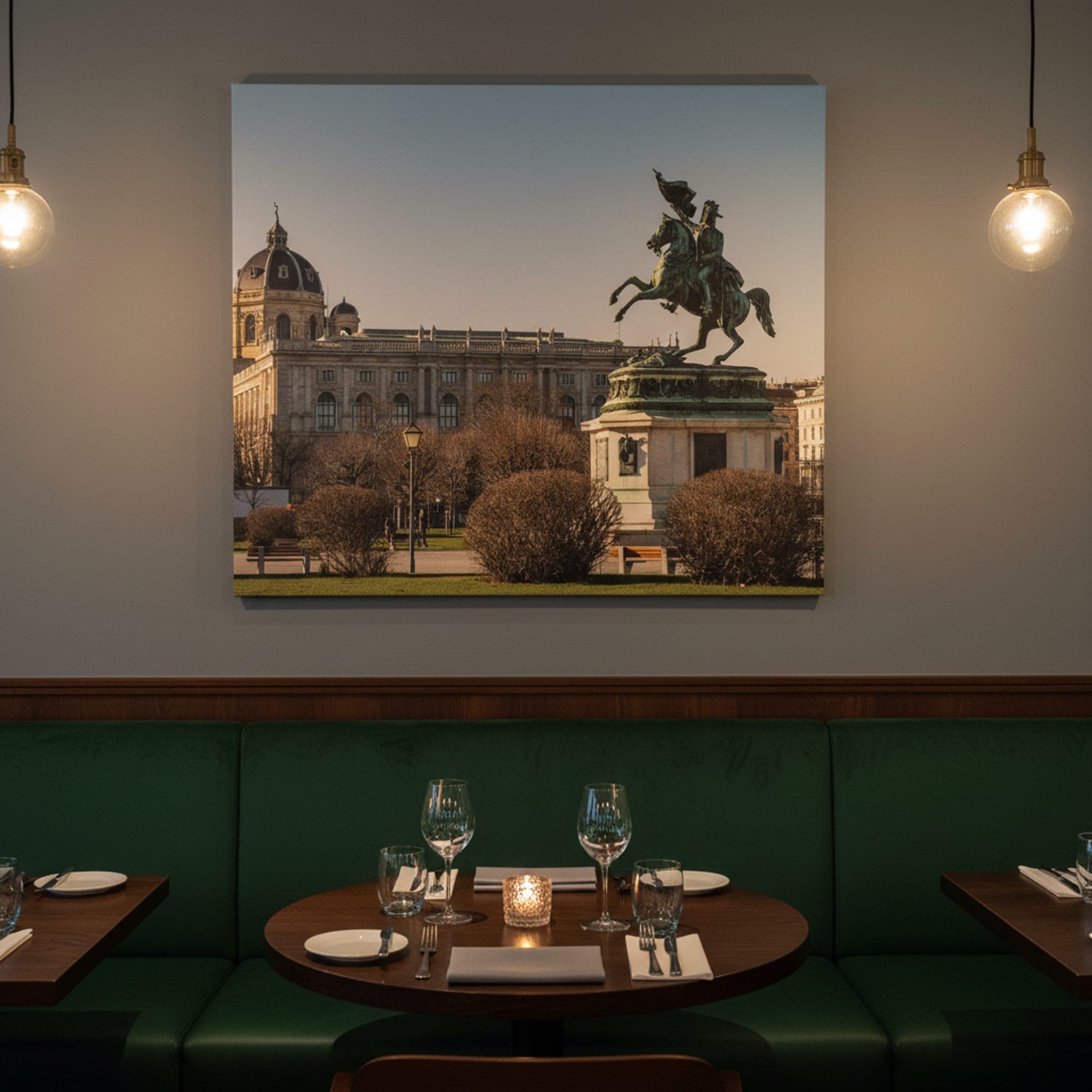Imperial Rider's Gaze shown as a canvas print in a styled interior, view 1 of 3
