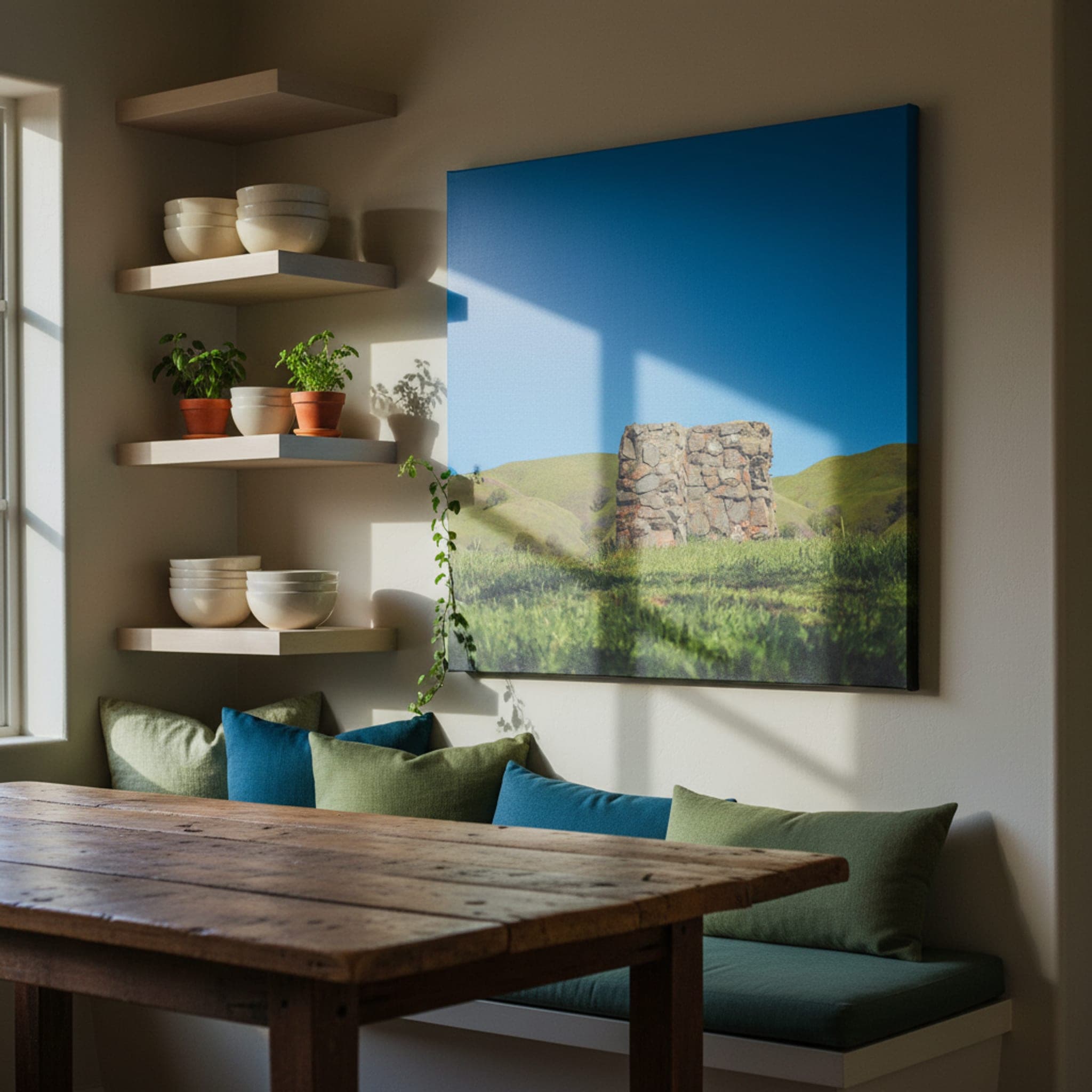 Sunol Stone Sentinel shown as a canvas print in a styled interior, view 2 of 3