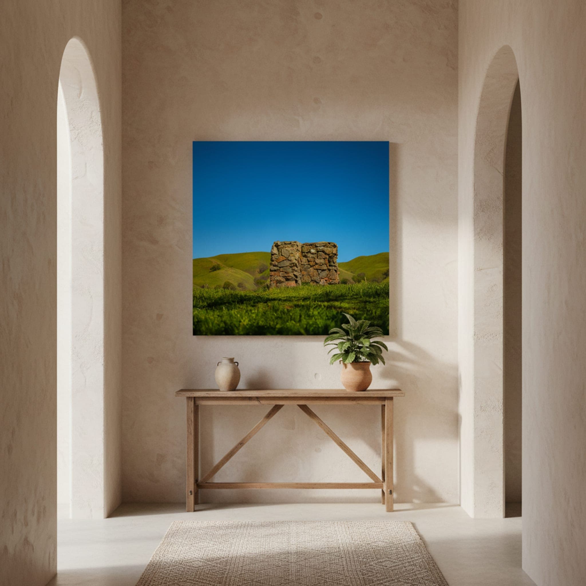 Sunol Stone Sentinel shown as a canvas print in a styled interior, view 3 of 3