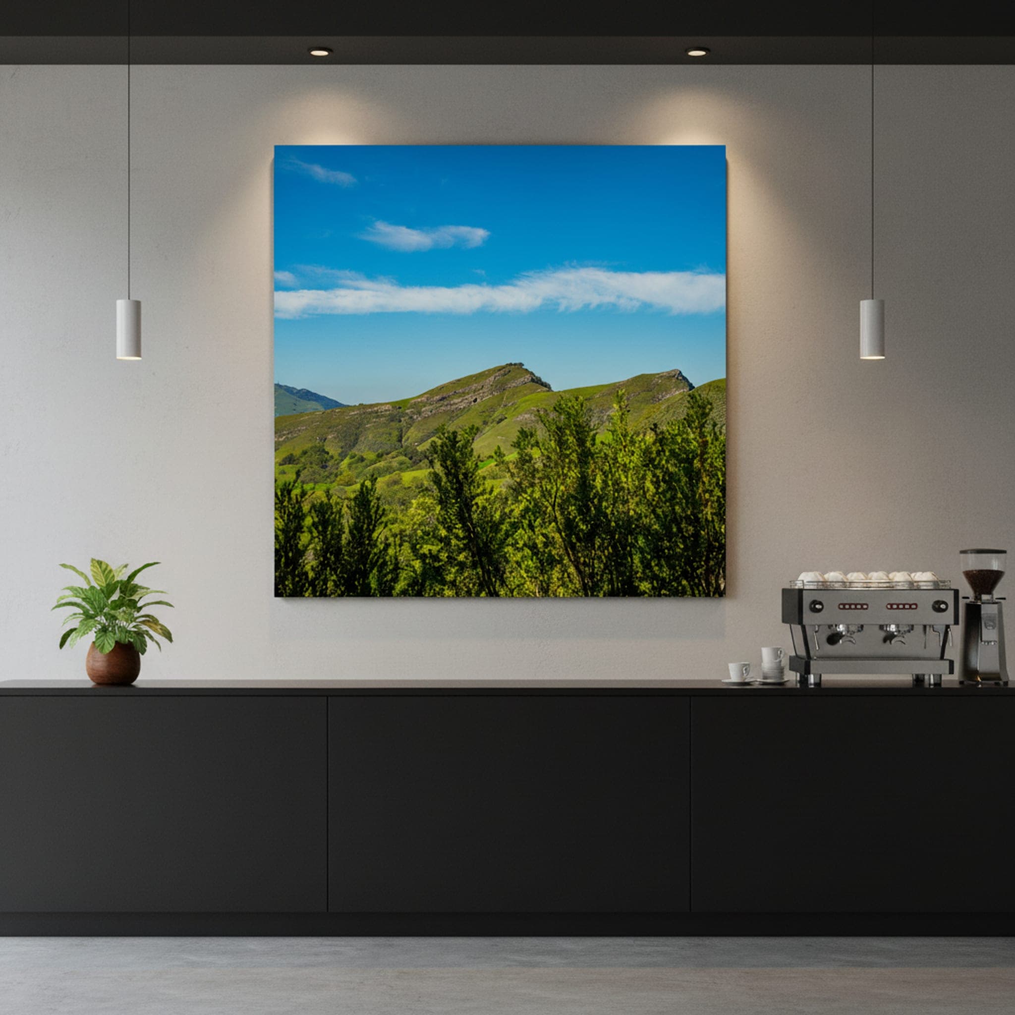 Emerald Hills, California Sky shown as a canvas print in a styled interior, view 1 of 3