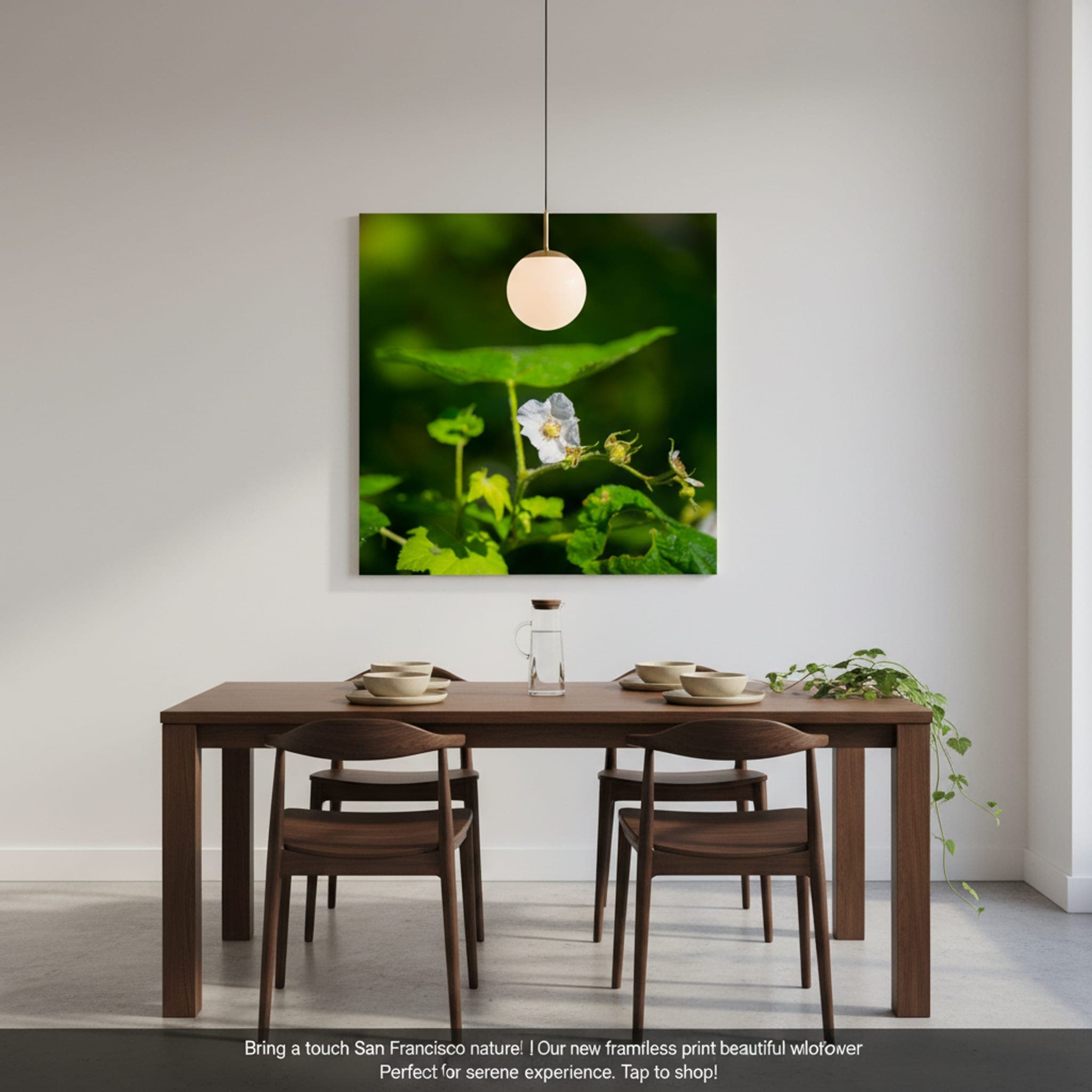 Wildflower's Gentle Bloom shown as a canvas print in a styled interior, view 3 of 3